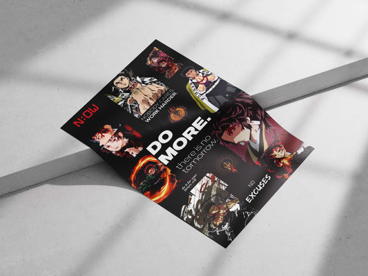 Demon Slayer characters Main Subject: Demon Slayer characters Matte poster print — Anime wall art India | PosterBoizz