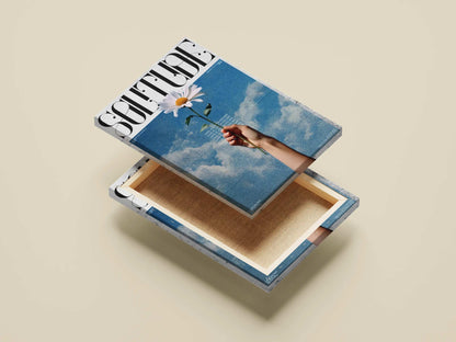 Solitude Poster – Dreamy Aesthetic Wall Art | Minimal Sky & Flower Print for Calm Spaces