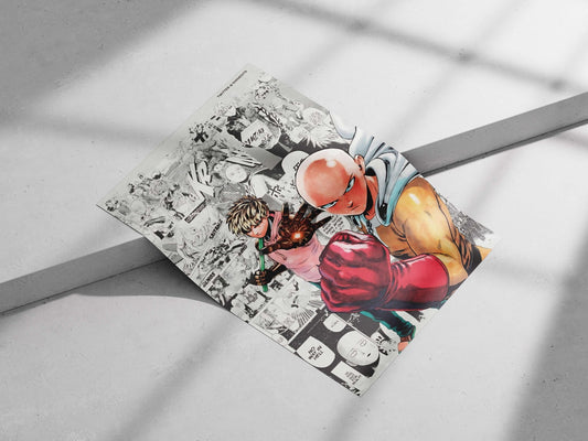 Saitama and Genos from One Punch Man Saitama & Genos - Powerhouse Duo Poster