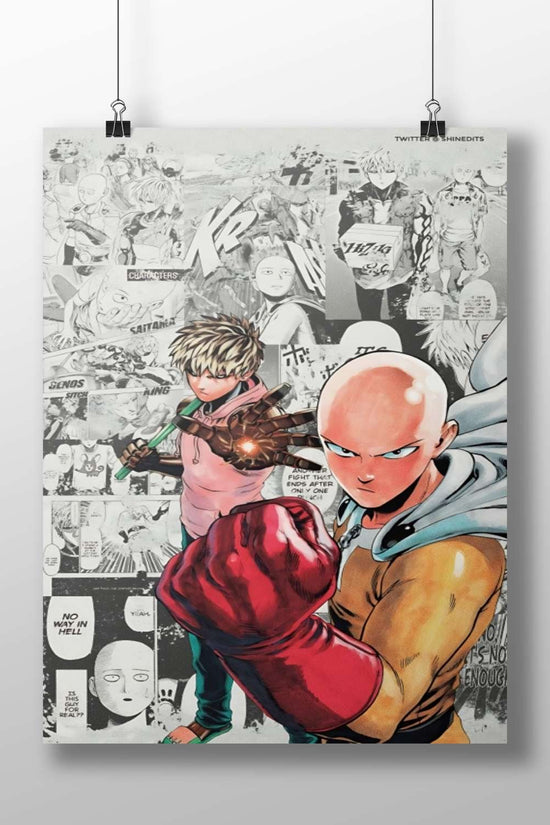Saitama and Genos from One Punch Man Saitama & Genos - Powerhouse Duo Poster