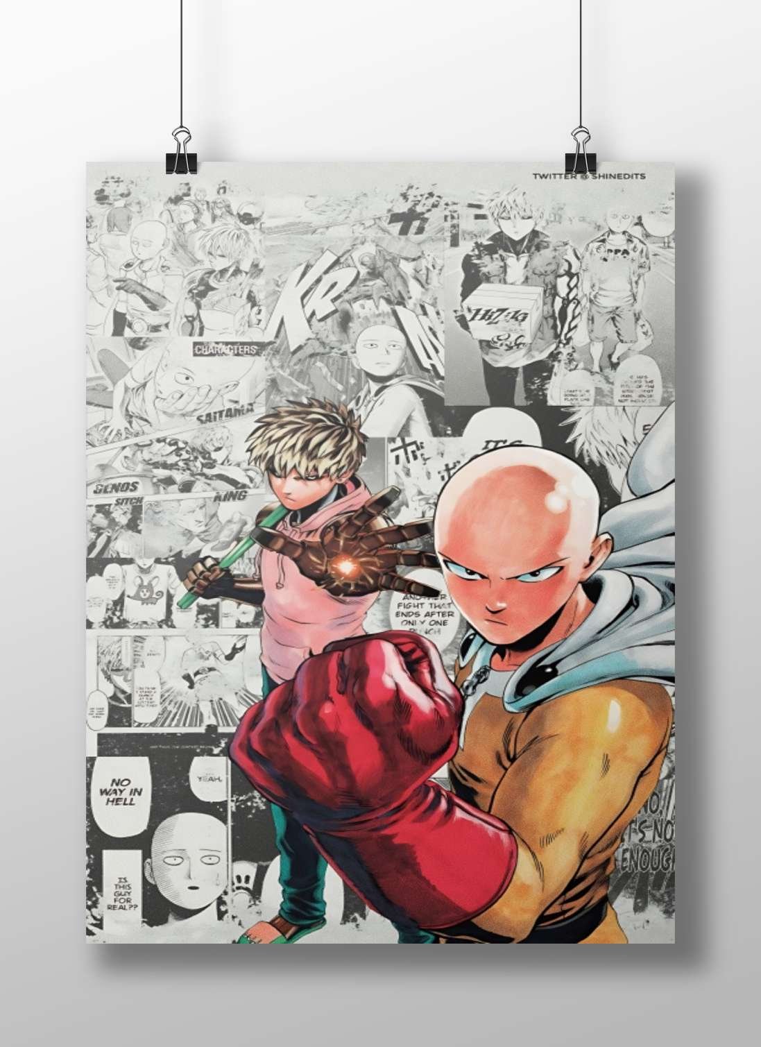 Saitama and Genos from One Punch Man Saitama & Genos - Powerhouse Duo Poster