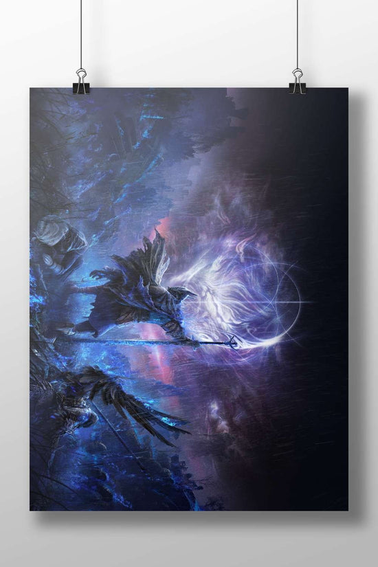Elden Ring game scene Main Subject: Elden Ring game scene Matte BoizzBoard rigid print — Gaming wall art India | PosterBoizz