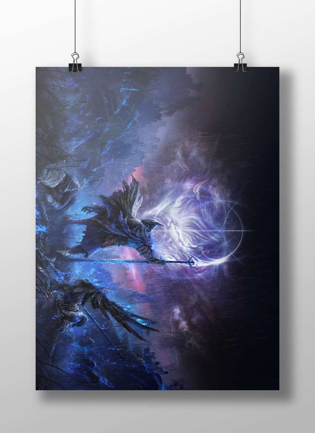 Elden Ring game scene Main Subject: Elden Ring game scene Matte BoizzBoard rigid print — Gaming wall art India | PosterBoizz