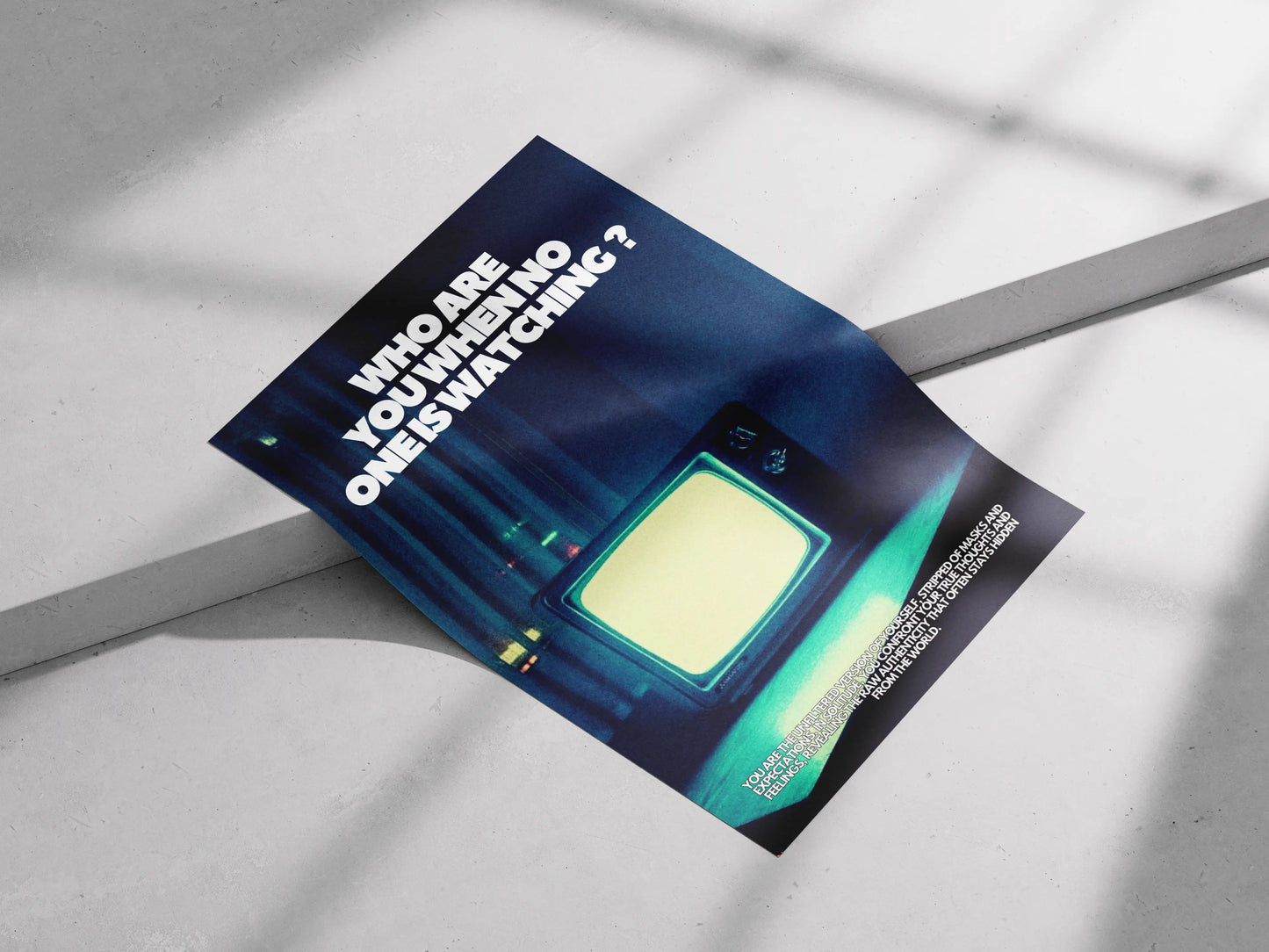 "Who Are You When No One Is Watching?" Retro TV Art Print