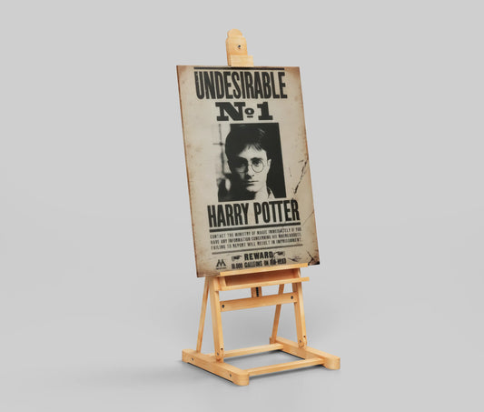 Harry Potter "Undesirable No. 1" Wanted Poster - Ministry of Magic Wizarding World Propaganda Print