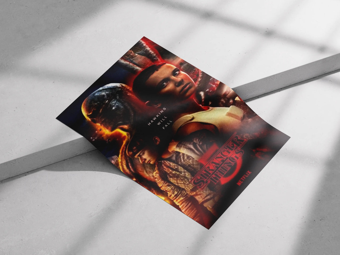 Stranger Things 5 - "Hawkins Will Fall" Vecna & Eleven Art Print