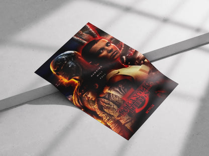 Stranger Things 5 - "Hawkins Will Fall" Vecna & Eleven Art Print