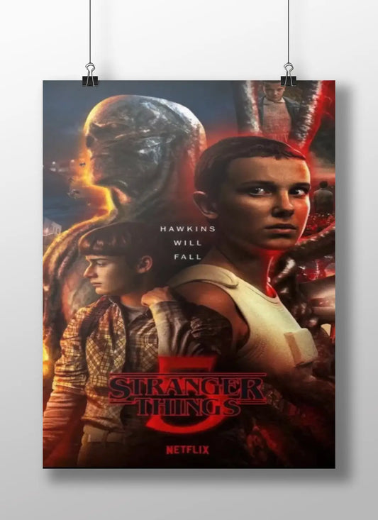Stranger Things 5 - "Hawkins Will Fall" Vecna & Eleven Art Print