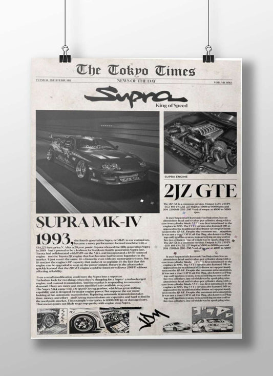 Toyota Supra MK-IV (1993) and 2JZ GTE engine Main Subject: Toyota Supra MK-IV (1993) and 2JZ GTE engine Matte BoizzBoard