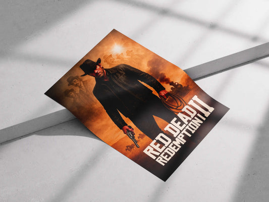 Red Dead Redemption 2 Poster – Arthur Morgan Western Art | RDR2 Gaming Wall Décor