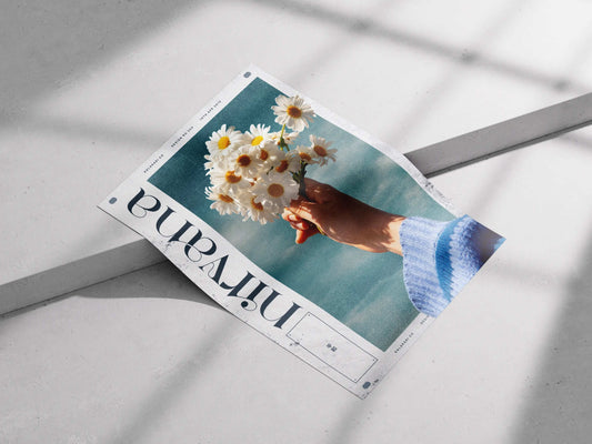 Nirvana Poster – Coastal Aesthetic Wall Art | Daisies & Ocean Vibe Print for Calm Interiors