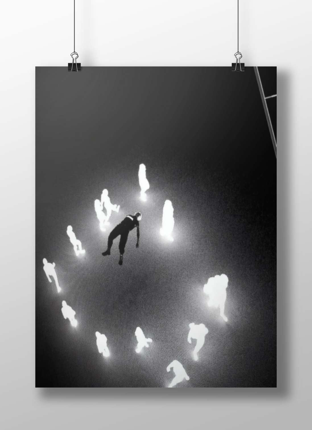a dancer Rudra The Dancer - Noir Art Poster