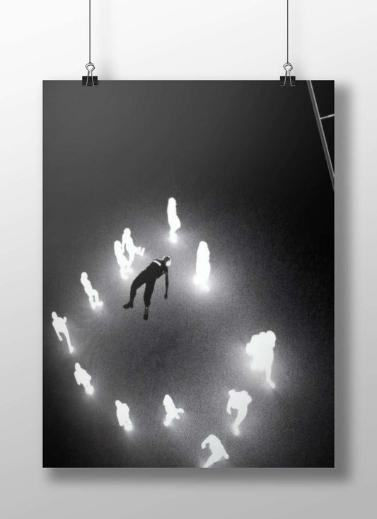 a dancer Rudra The Dancer - Noir Art Poster