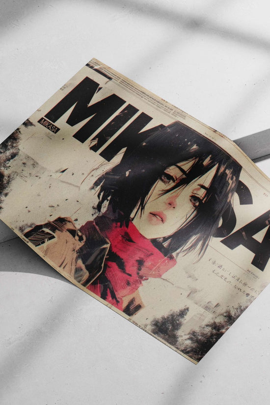 Mikasa Ackerman (Attack on Titan) Main Subject: Mikasa Ackerman (Attack on Titan) Matte poster print — Anime wall art India