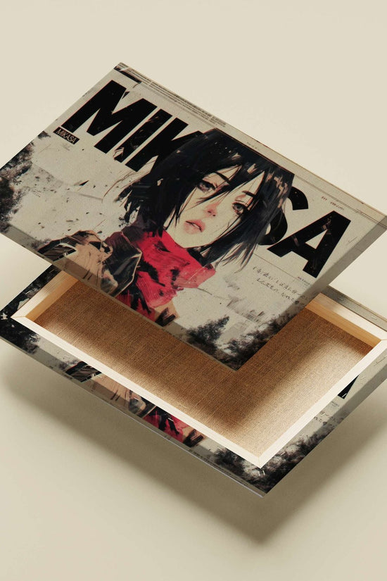 Mikasa Ackerman (Attack on Titan) Main Subject: Mikasa Ackerman (Attack on Titan) Canvas wall art — Anime wall art India |
