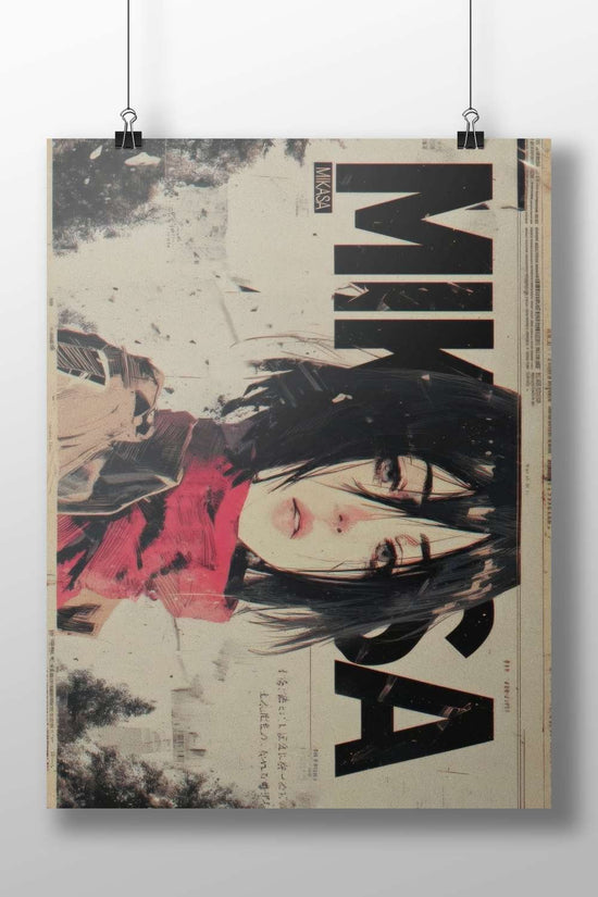 Mikasa Ackerman (Attack on Titan) Main Subject: Mikasa Ackerman (Attack on Titan) Matte BoizzBoard rigid print — Anime wall