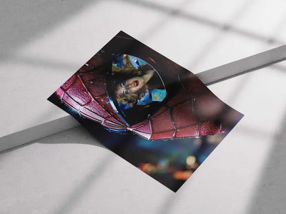 The Amazing Spider-Man 2 Gwen Stacy Reflection Movie Poster - Spidey's Mask Emotional Art Print
