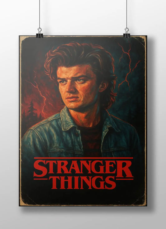 Stranger Things - Steve Harrington Retro Art Print