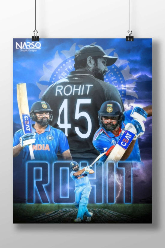 Rohit Sharma - Cricket Icon Poster