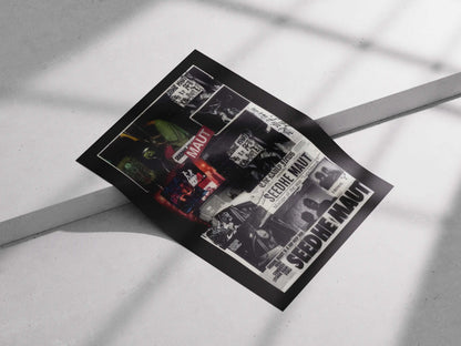 Seedhe Maut Zine-Style Collage Poster – Desi Hip-Hop Scrapbook Art | Underground Rap Tribute Wall Print
