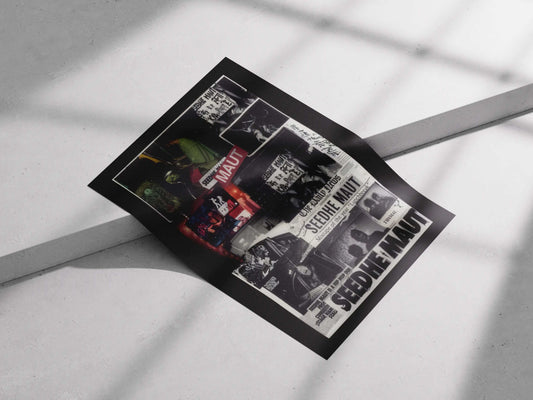 Seedhe Maut Zine-Style Collage Poster – Desi Hip-Hop Scrapbook Art | Underground Rap Tribute Wall Print