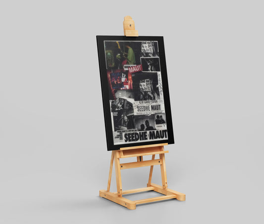 Seedhe Maut Zine-Style Collage Poster – Desi Hip-Hop Scrapbook Art | Underground Rap Tribute Wall Print