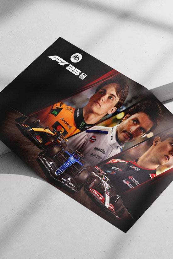 Max Verstappen (Red Bull Racing), Charles Leclerc (Scuderia Ferrari), and Lando Norris (McLaren F1 Team) for the video game