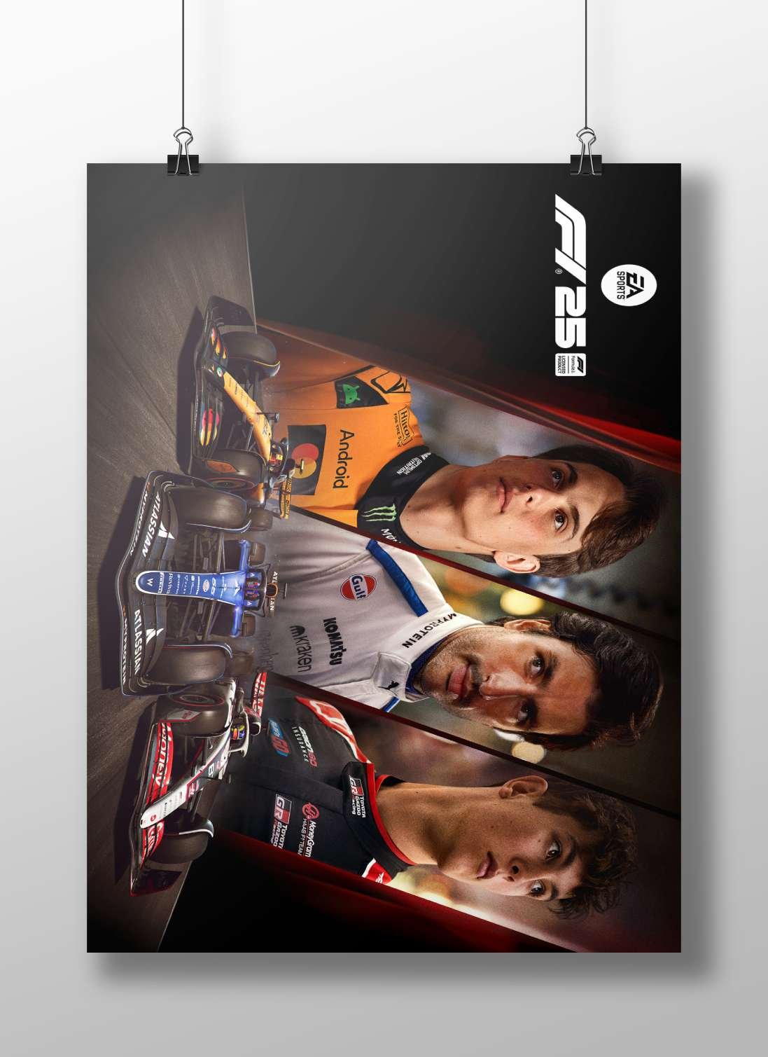 Max Verstappen (Red Bull Racing), Charles Leclerc (Scuderia Ferrari), and Lando Norris (McLaren F1 Team) for the video game