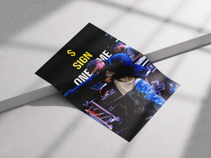 $ign OneTime Live Performance Poster – Desi Hip-Hop Concert Wall Art | Rap Stage Swag Print