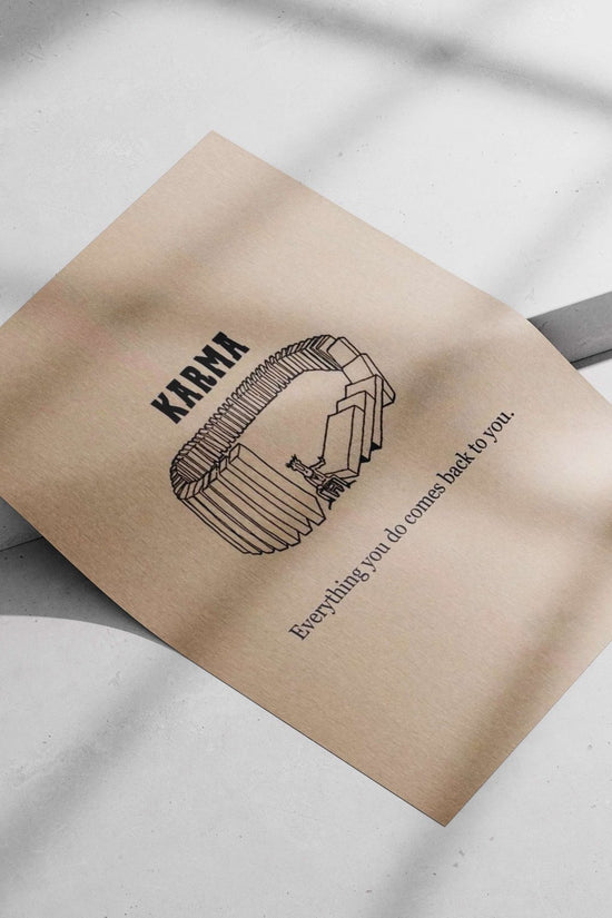 Karma Main Subject: Karma Matte poster print — Art wall art India | PosterBoizz