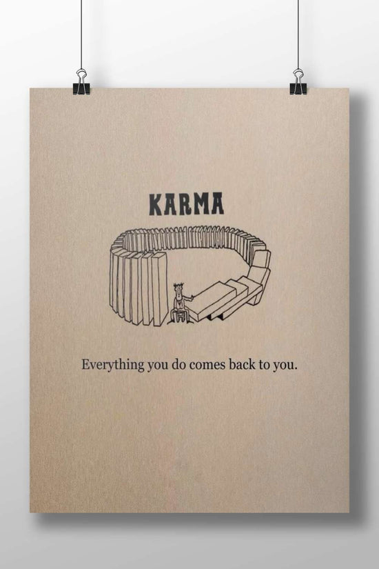 KARMA Main Subject: KARMA Matte BoizzBoard rigid print — Quotes wall art India | PosterBoizz
