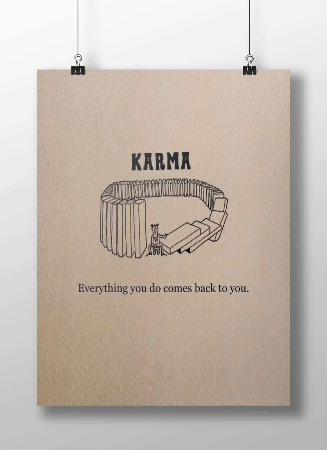 KARMA Main Subject: KARMA Matte BoizzBoard rigid print — Quotes wall art India | PosterBoizz