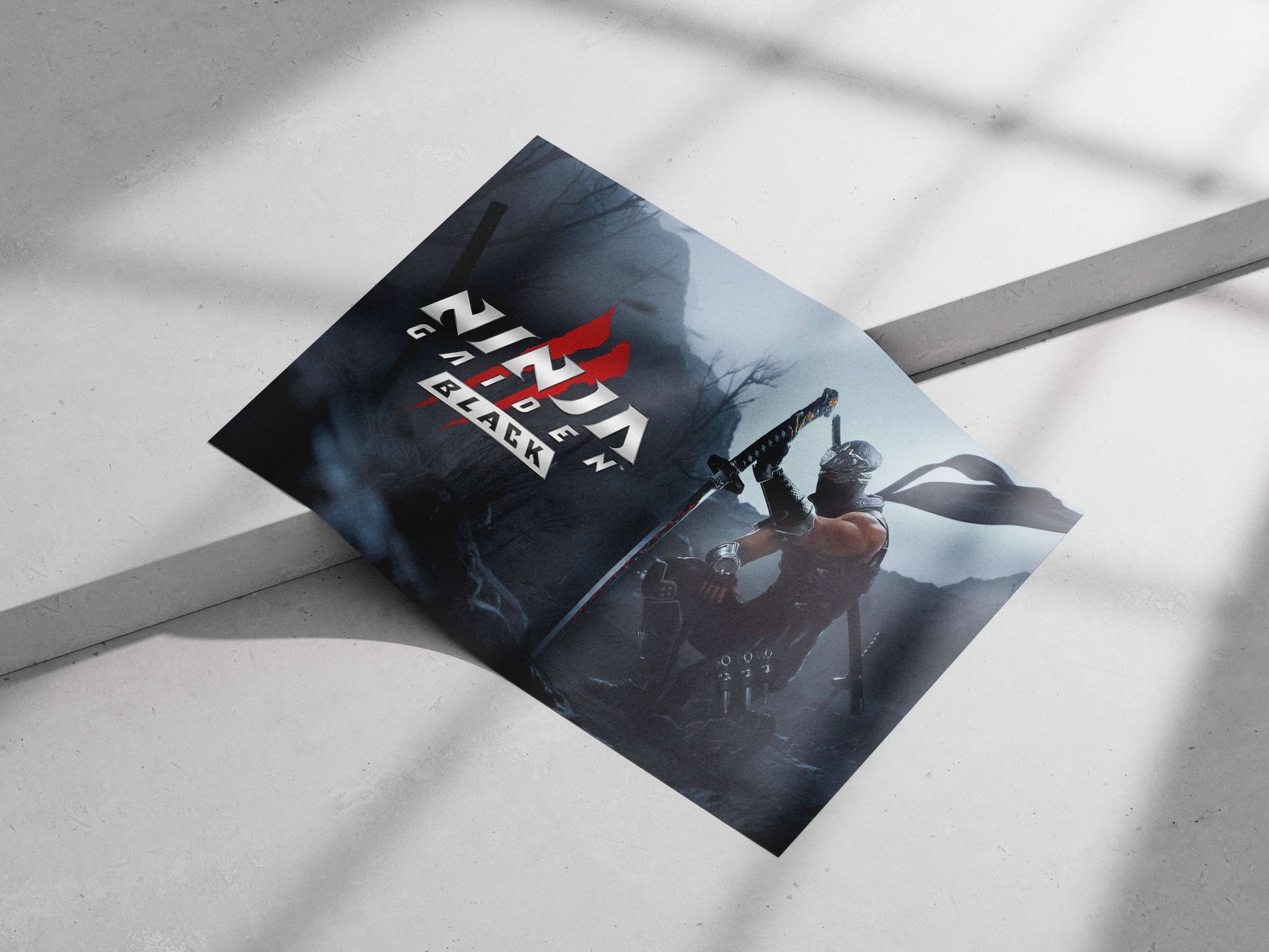 Ninja Gaiden Black Main Subject: Ninja Gaiden Black Matte poster print — Gaming wall art India | PosterBoizz