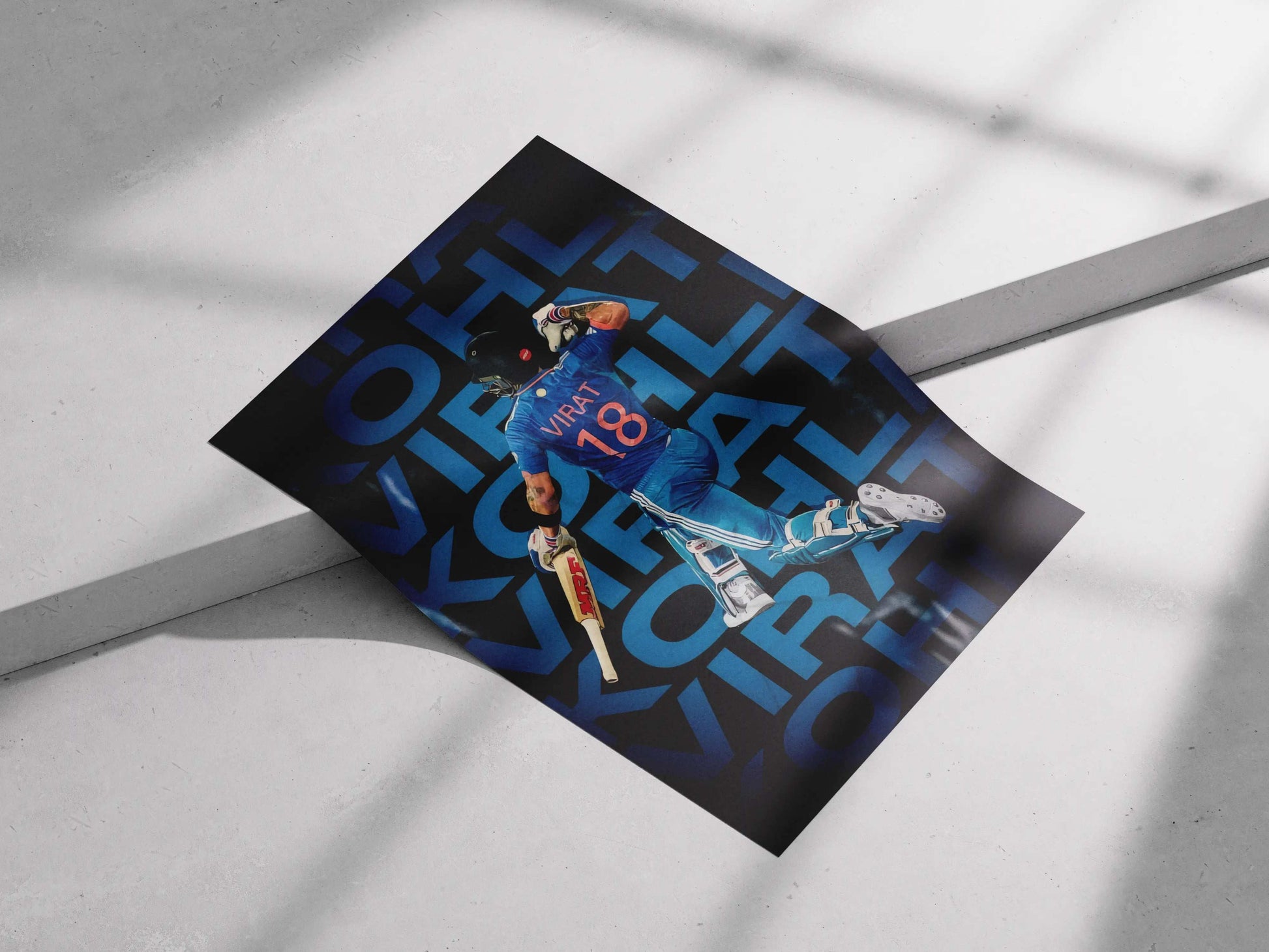 Virat Kohli Poster – Iconic India Jersey Celebration | Cricket Fan Wall Art