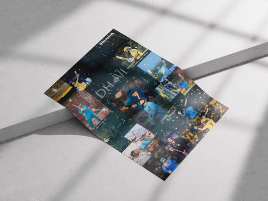 MS Dhoni Poster – Iconic Career Tribute Collage | Thala CSK & India Cricket Wall Art