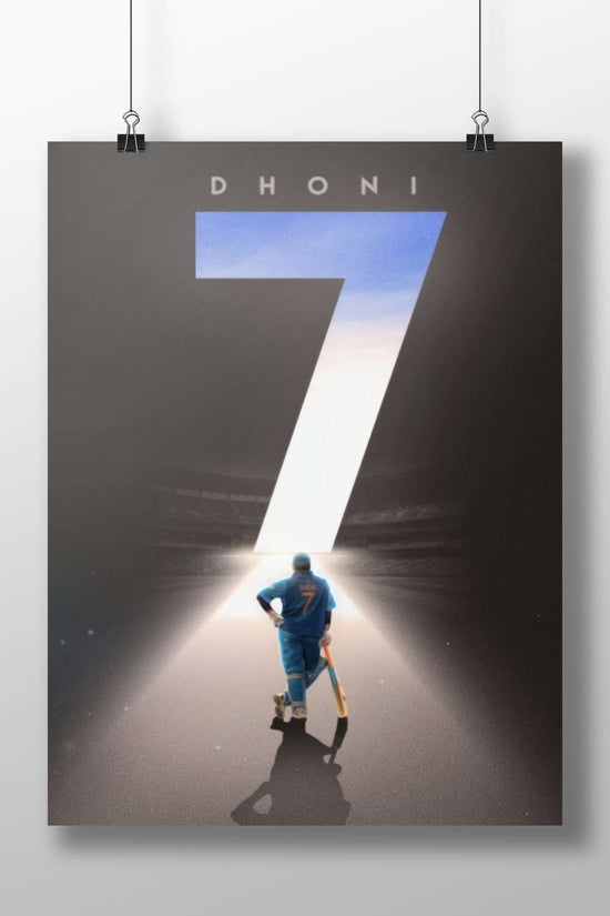 Ms Dhoni - Legend In Black & White Poster