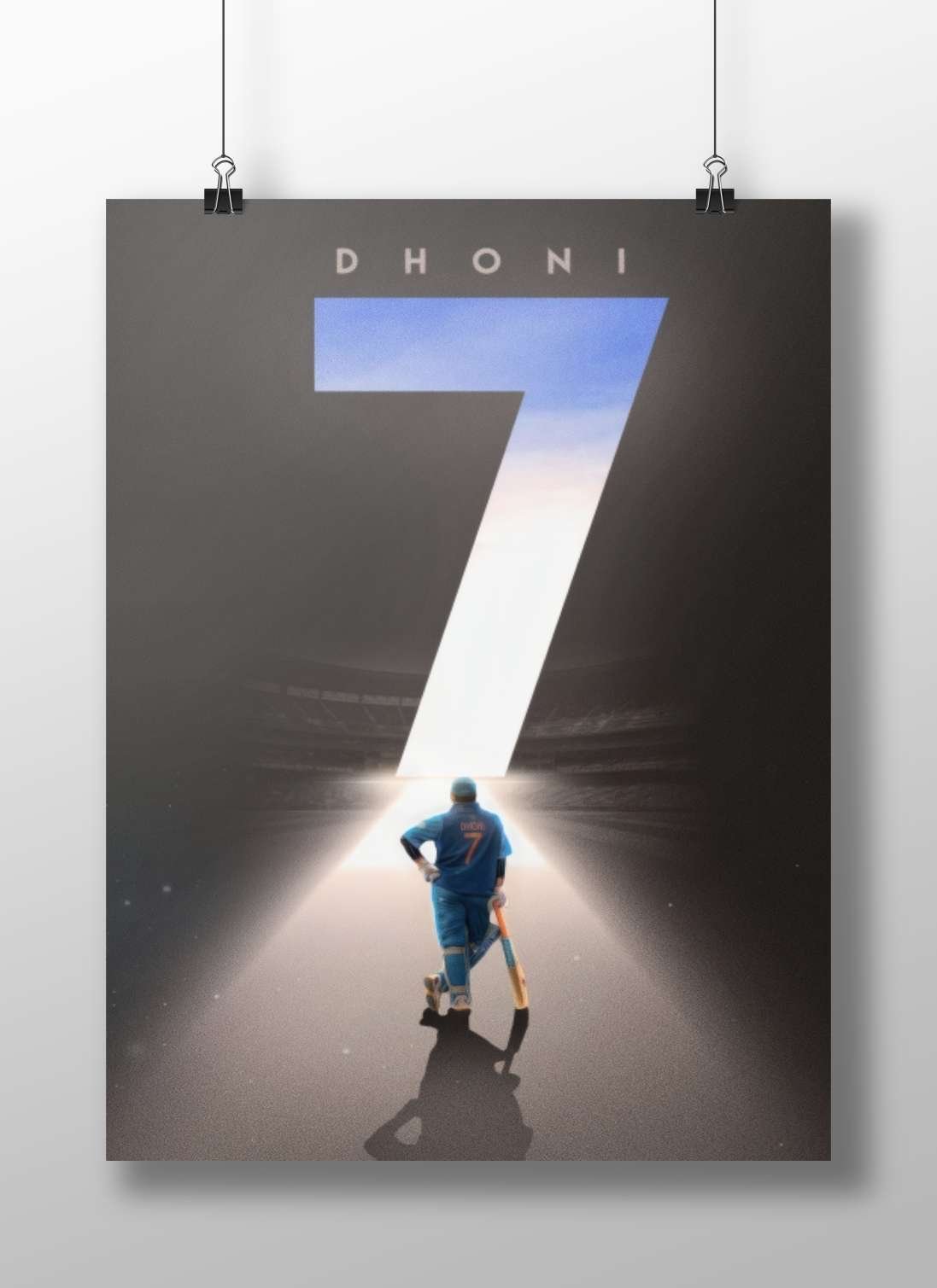 Ms Dhoni - Legend In Black & White Poster