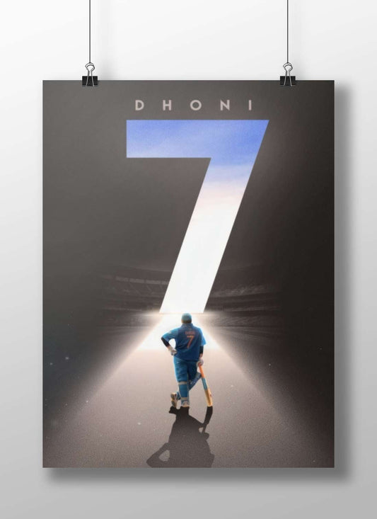 Ms Dhoni - Legend In Black & White Poster