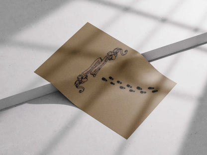 "I Solemnly Swear I Am Up To No Good" Marauder's Map Footprints Harry Potter Poster - Wizarding World Decor