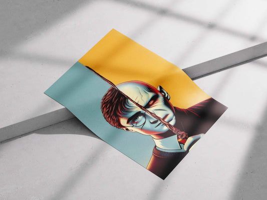 Harry Potter vs. Voldemort Duality Art Print - Wizarding World Conflict Fan Poster