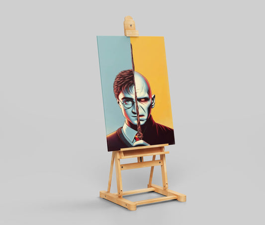 Harry Potter vs. Voldemort Duality Art Print - Wizarding World Conflict Fan Poster