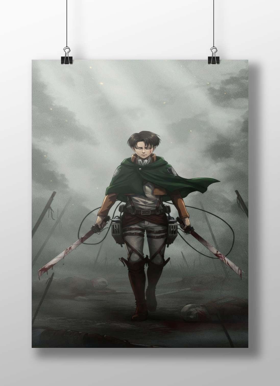 Eren Yeager from Attack on Titan Main Subject: Eren Yeager from Attack on Titan Matte BoizzBoard rigid print — Anime wall