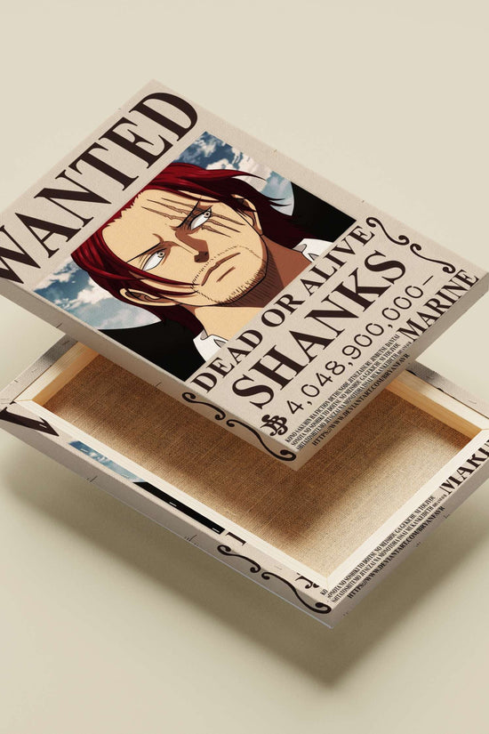 Shanks Wanted Fierce Digital Anime Illustration Poster – One Piece Fan Art