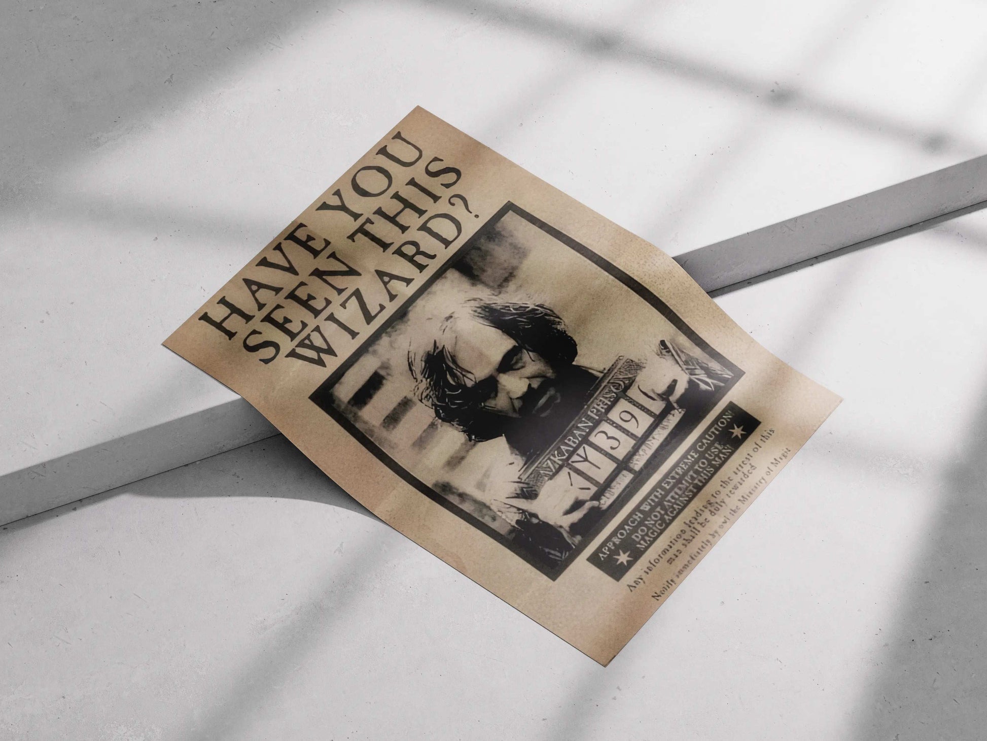 Sirius Black "Have You Seen This Wizard?" Azkaban Wanted Poster - Harry Potter Ministry of Magic Print