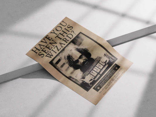 Sirius Black "Have You Seen This Wizard?" Azkaban Wanted Poster - Harry Potter Ministry of Magic Print