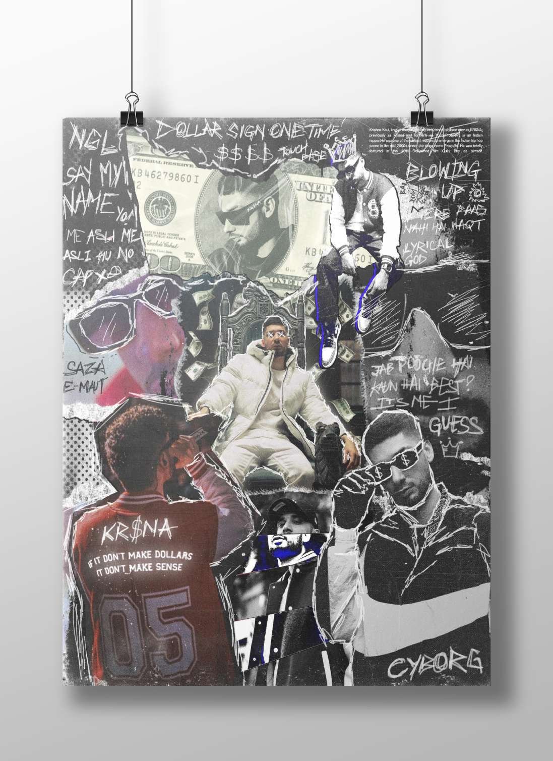 Krishna Kaul Main Subject: Krishna Kaul Matte BoizzBoard rigid print — Sanatan wall art India | PosterBoizz