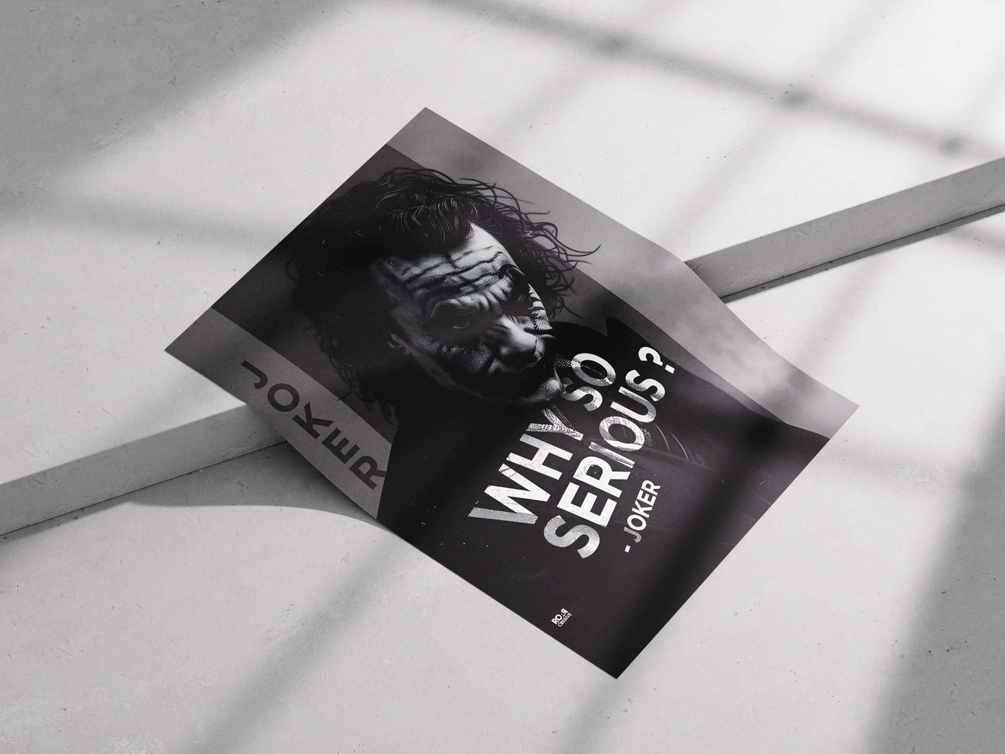 Joker "Why So Serious?" Heath Ledger Black & White Movie Poster - Dark Knight Villain Art Print