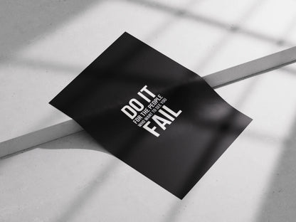 Do It for the Haters Motivational Poster | Bold Minimalist Typography Wall Art