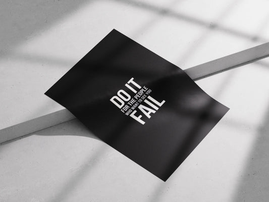 Do It for the Haters Motivational Poster | Bold Minimalist Typography Wall Art