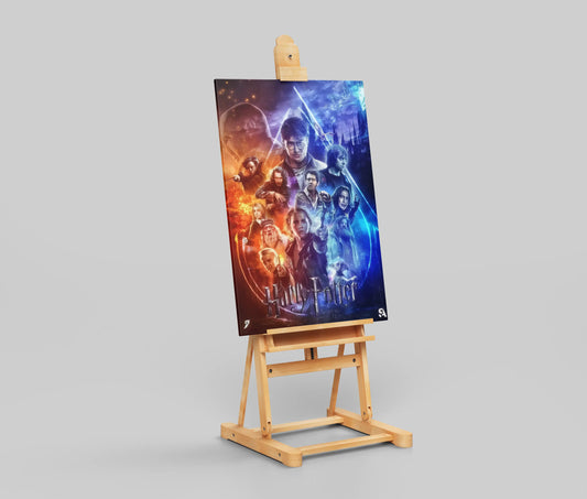Harry Potter and the Deathly Hallows Epic Movie Poster - Battle of Hogwarts & Character Composite Art Print
